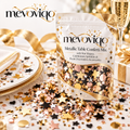 mevoviqo™ Metallic Table Confetti Mix with Star Shapes, Celebration Sprinkles & Event Decoration Accessories