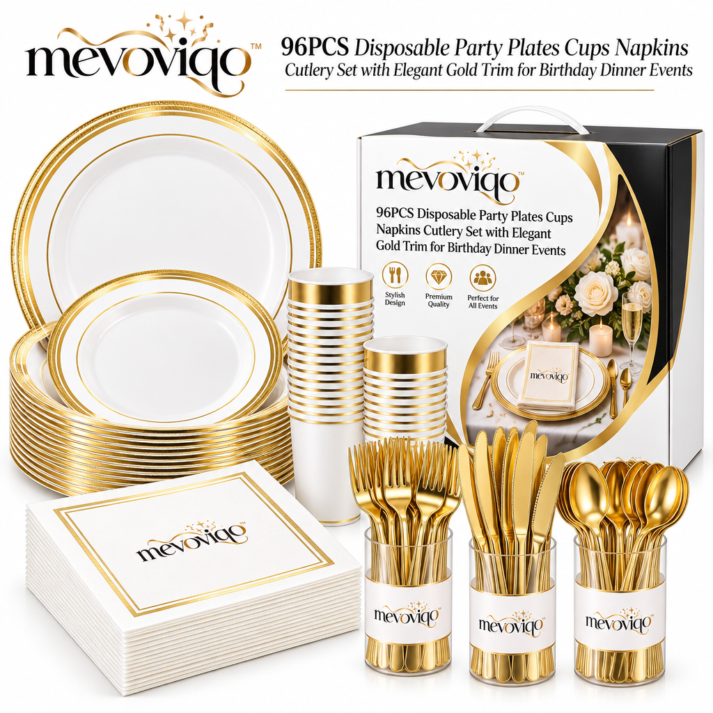 mevoviqo™ Premium 120PCS Balloon Arch Kit with Metallic Confetti Balloons, Party Backdrop Decorations & DIY Celebration Decor