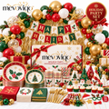 mevoviqo™ Holiday Party Decoration Collection with Festive Banner, Table Decor & Seasonal Accessories